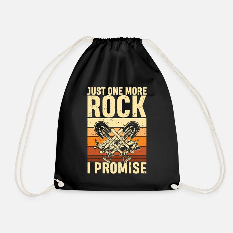 Just one more rock i promise geology - Turnbeutel - Schwarz