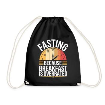 Intermittent fasting Intermittent fasting - Drawstring Bag - black - Front