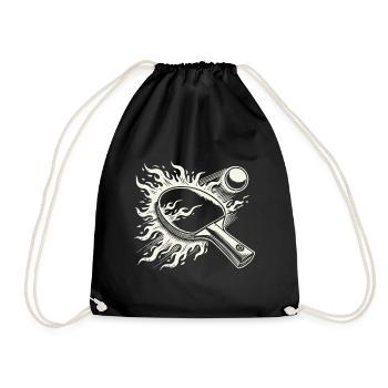 Raquettes de tennis de table Flammes Jeu de tennis de table - Sac de sport léger - noir - Devant