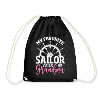 Mon marin préféré m’appelle mamie drôle de voile - Sac de sport léger - noir - Devant