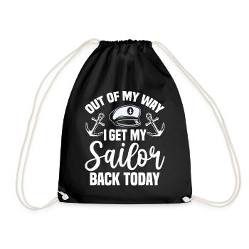 Out Of My Way Funny Homecoming Cruiser Sailor - Drawstring Bag - black - Front