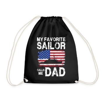 Mon marin préféré m’appelle papa drôle de croiseur - Sac de sport léger - noir - Devant
