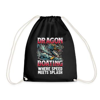 Dragon Boating Where Speed Meets Water Sports - Drawstring Bag - black - Front