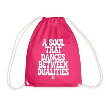Gémeaux : l’âme danse, entre les dualités - Sac de sport léger - fuchsia - Devant
