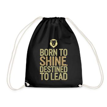 Zodiaque Lion Né Pour rayonner Destiné À Diriger - Sac de sport léger - noir - Devant