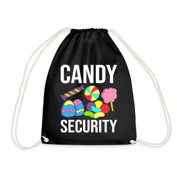 Candy Security Funny Candy Confectionery Sweet - Drawstring Bag - black - Front