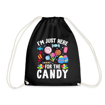Je suis juste ici pour le bonbon drôle Sweet Tooth - Sac de sport léger - noir - Devant