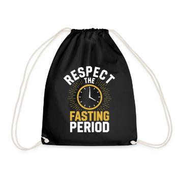 Intermittent fasting Intermittent fasting - Drawstring Bag - black - Front