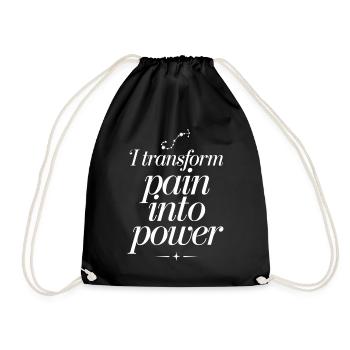 Signe du zodiaque Scorpion : je transforme la douleur en - Sac de sport léger - noir - Devant