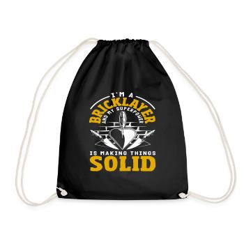 Mason's superpower to fix things - Drawstring Bag - black - Front