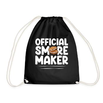 Official Smore Maker Graham Crackers Funny Smores - Drawstring Bag - black - Front