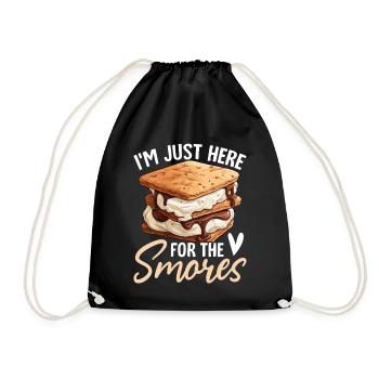 Ich bin nur hier, um die Smores Marshmallow Lustig zu machen - Turnbeutel - Schwarz - Vorne