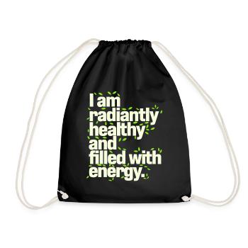 Je suis en pleine forme et pleine d’énergie - Sac de sport léger - noir - Devant