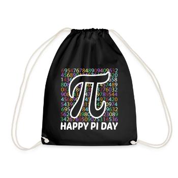 Alles Gute zum Pi Tag Kinder Mathematiklehrer Student Professor - Turnbeutel - Schwarz - Vorne