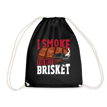 Grillfleisch Gegrilltes geräuchertes Rindfleisch - Turnbeutel - Schwarz - Vorne