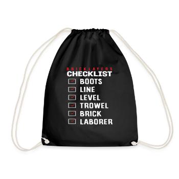 Maurer Checklist Boots Line Level Trowel - Drawstring Bag - black - Front