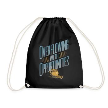 Manifesting Abundance with Possibilities - Drawstring Bag - black - Front