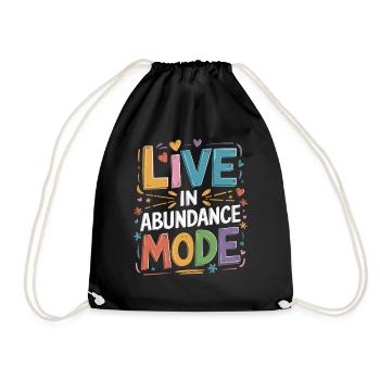 Vivre en mode abondance Manifestation Citation - Sac de sport léger - noir - Devant