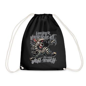 Zèbre Mieux fou que l’un d’entre vous - Sac de sport léger - noir - Devant