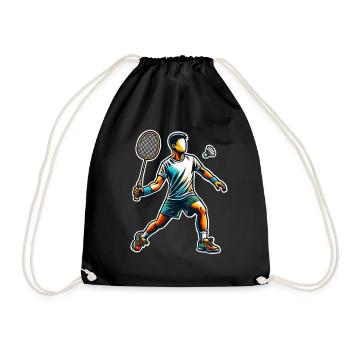 Badminton - Drawstring Bag - black - Front