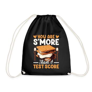 Funny Smores Toasted Marshmallow Graham Crackers - Drawstring Bag - black - Front