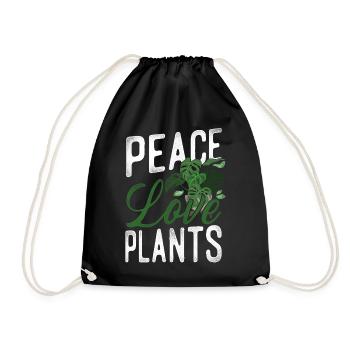 Amoureux des plantes Jardinière Fille Paix - Sac de sport léger - noir - Devant