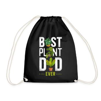 Plant Lover Gardening Dad Best - Drawstring Bag - black - Front