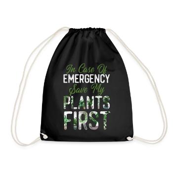 Plant Lover Gardening In Case Of - Drawstring Bag - black - Front