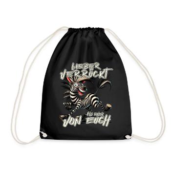 Zèbre Mieux fou que l’un d’entre vous - Sac de sport léger - noir - Devant