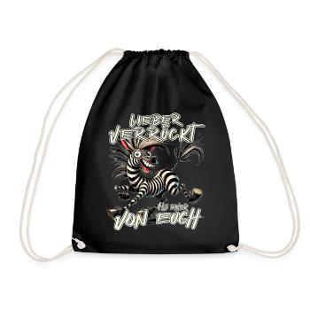 Zèbre Mieux fou que l’un d’entre vous - Sac de sport léger - noir - Devant