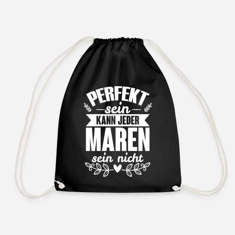 Maren - Perfekt Sein Kann Jeder Maren Nicht - Turnbeutel - Schwarz
