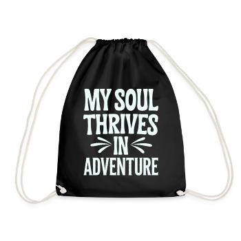 Mon être s’épanouit dans l’aventure Signe du zodiaque Sagittaire - Sac de sport léger - noir - Devant