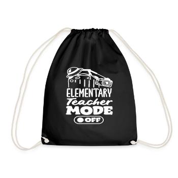Primary School Teacher Mode From Adventure - Drawstring Bag - black - Front