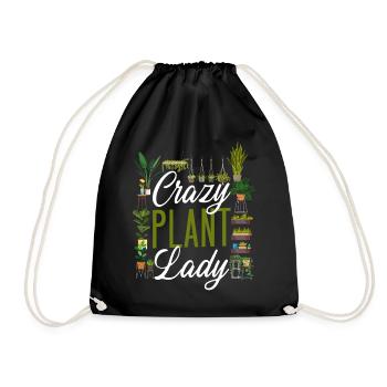 Plant Lover Gardening Crazy Plant - Drawstring Bag - black - Front