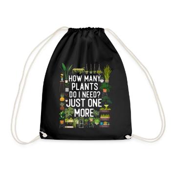 Plant Lover Gardening How Many - Drawstring Bag - black - Front
