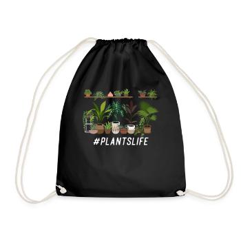 Plant Lover Gardening #Plantslife - Turnbeutel - Schwarz - Vorne