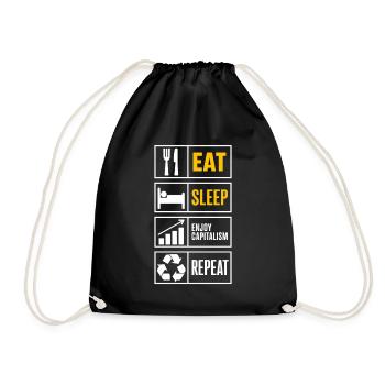 Profiter du capitalisme Dictons boursiers - Sac de sport léger - noir - Devant