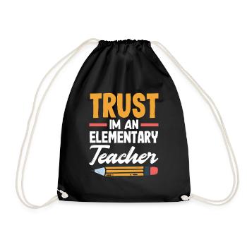 Confiance de l’enseignant du primaire Je suis un enseignant du primaire - Sac de sport léger - noir - Devant