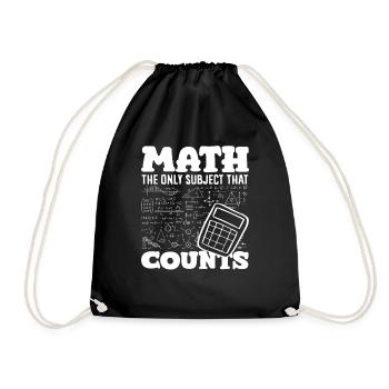 Cadeau de mathématiques pour professeur de mathématiques - Sac de sport léger - noir - Devant