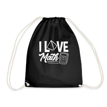Math Teacher Math Gift - Drawstring Bag - black - Front