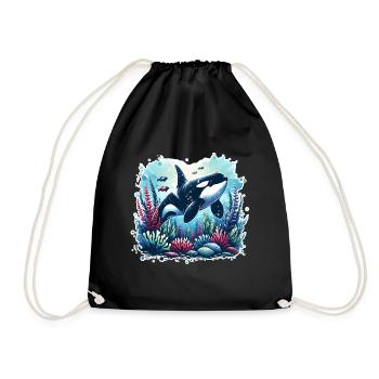 Orque Épaulard - Sac de sport léger - noir - Devant