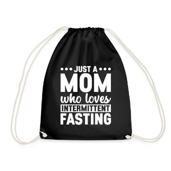 Intermittent fasting Intermittent fasting - Drawstring Bag - black - Front