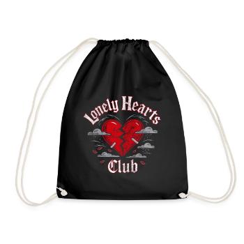 Lonely Hearts Club – Conception du cœur brisé - Sac de sport léger - noir - Devant