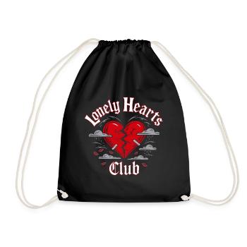 Lonely Hearts Club – Conception du cœur brisé - Sac de sport léger - noir - Devant