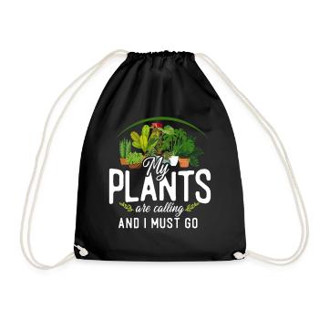 Amoureux des plantes Jardiner mes plantes - Sac de sport léger - noir - Devant