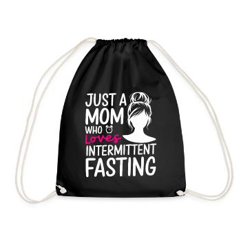 Intermittent fasting Intermittent fasting - Drawstring Bag - black - Front