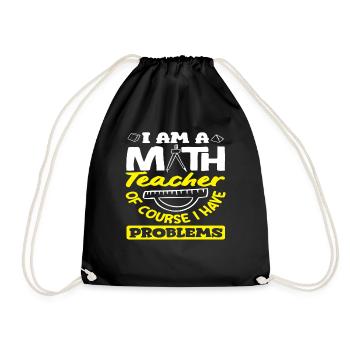 Cadeau de mathématiques pour professeur de mathématiques - Sac de sport léger - noir - Devant