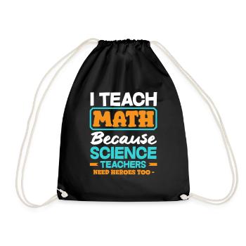 Math Teacher Math Gift - Drawstring Bag - black - Front