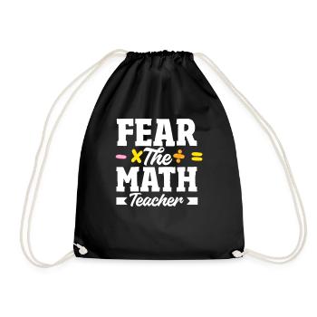 Math Teacher Math Gift - Drawstring Bag - black - Front