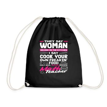 Cadeau de mathématiques pour professeur de mathématiques - Sac de sport léger - noir - Devant